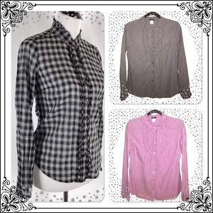 J.Crew -3 Dainty Ruffled Blouse Bundle🌲Holidays🌲